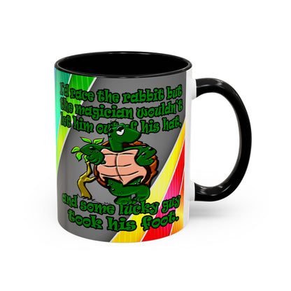 turtle race - Accent Mug (rainbow split)