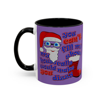 santa's shoes - Accent Mug (light purple)