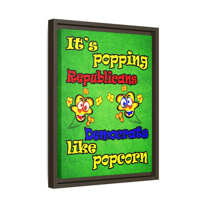popping like popcorn - framed canvas art (green turf)