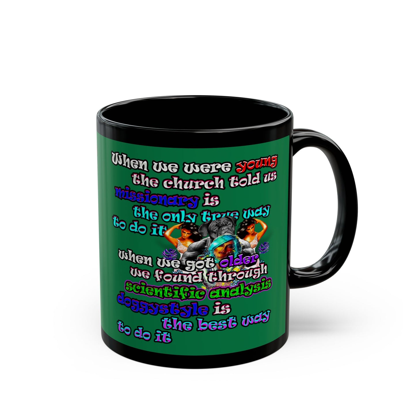 doggystyle - Black Mug (dark green)
