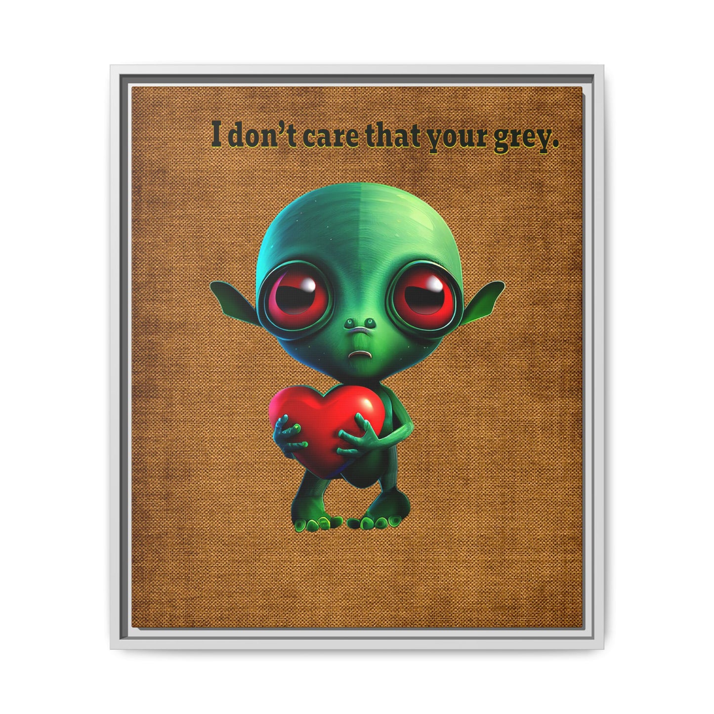 I don't care that your grey - framed canvas art (brown papyrus)