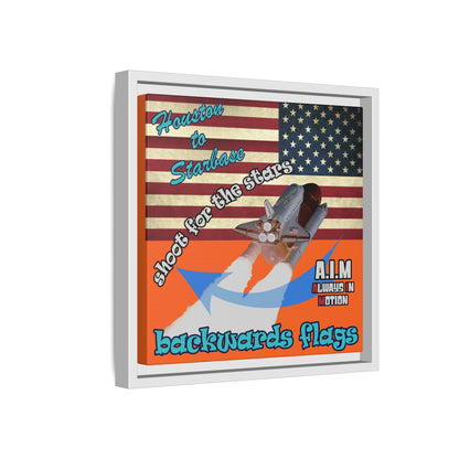 shoot for the stars - framed canvas art (orange)