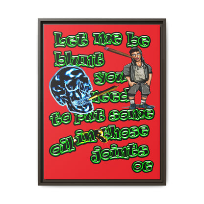og - framed canvas art (red)