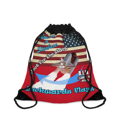 shoot for the stars - Drawstring Bag (dark red)