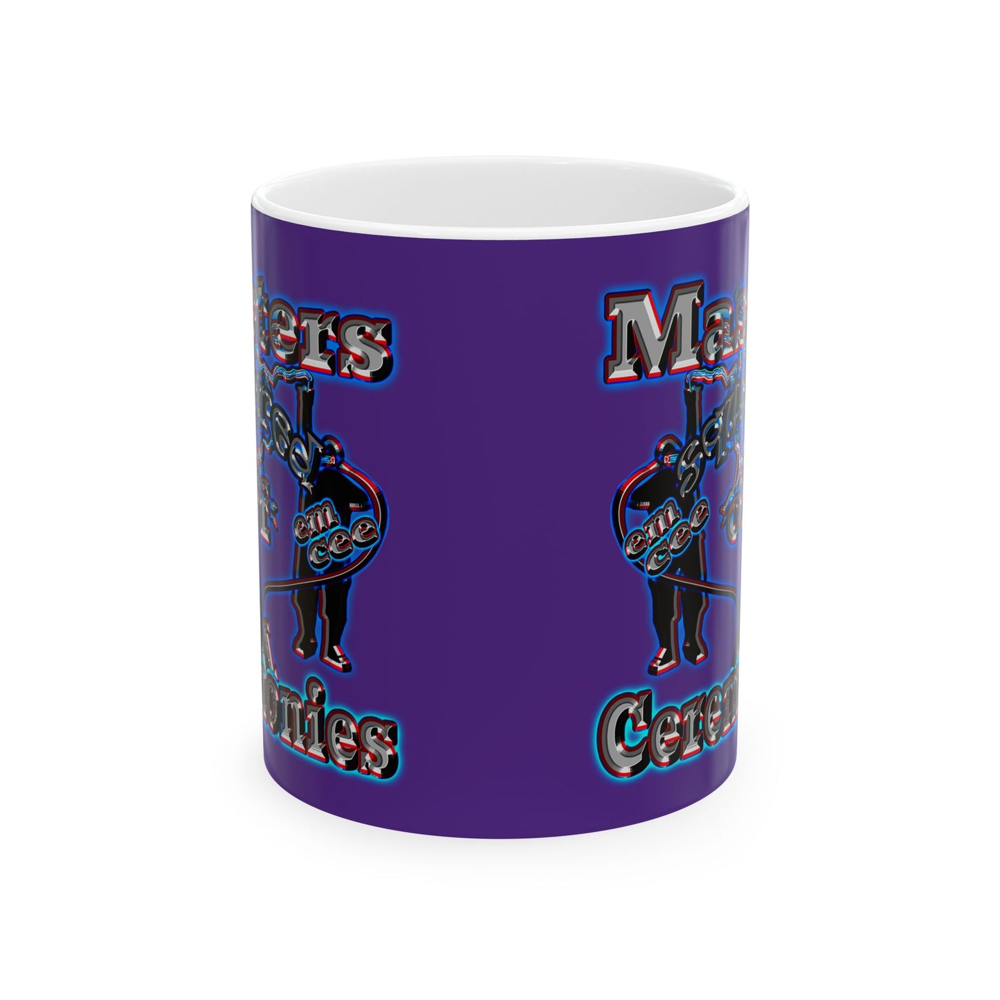em cee squared - White Mug (purple)