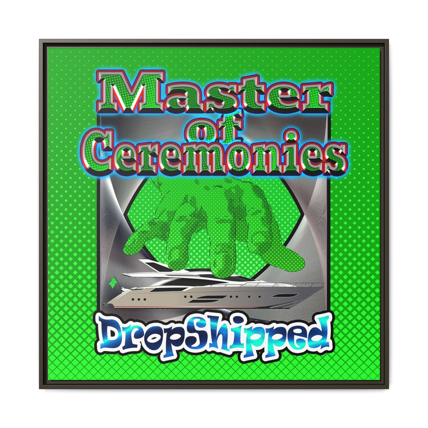 logo - framed canvas art (logo green)