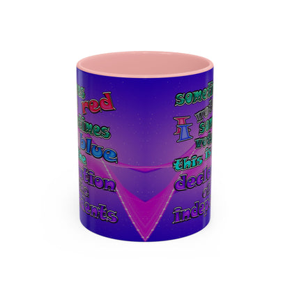 declaration of the independents - Accent Mug (purple-pink wave)