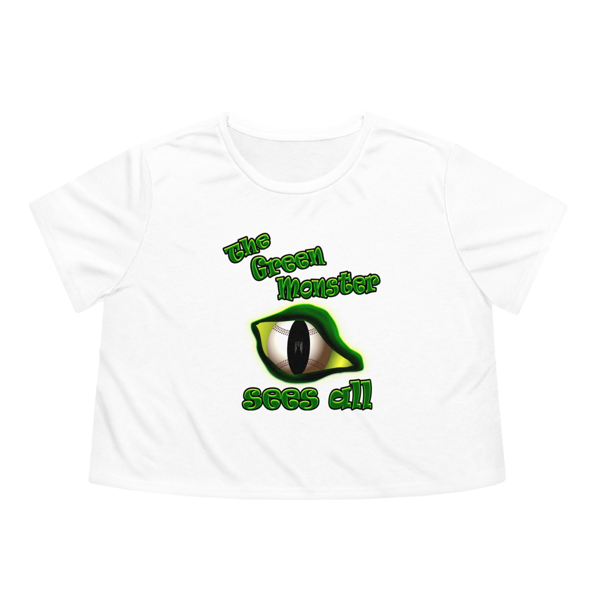 green monster - Women's Flowy Cropped Tee