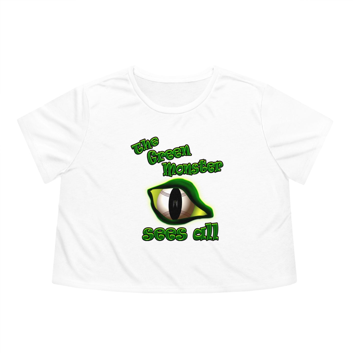 green monster - Women's Flowy Cropped Tee