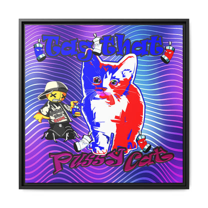 tag that - framed canvas art (purple wave)