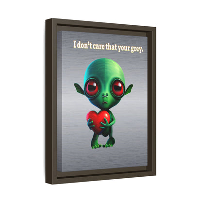 I don't care that your grey - framed canvas art (brushed nickel)