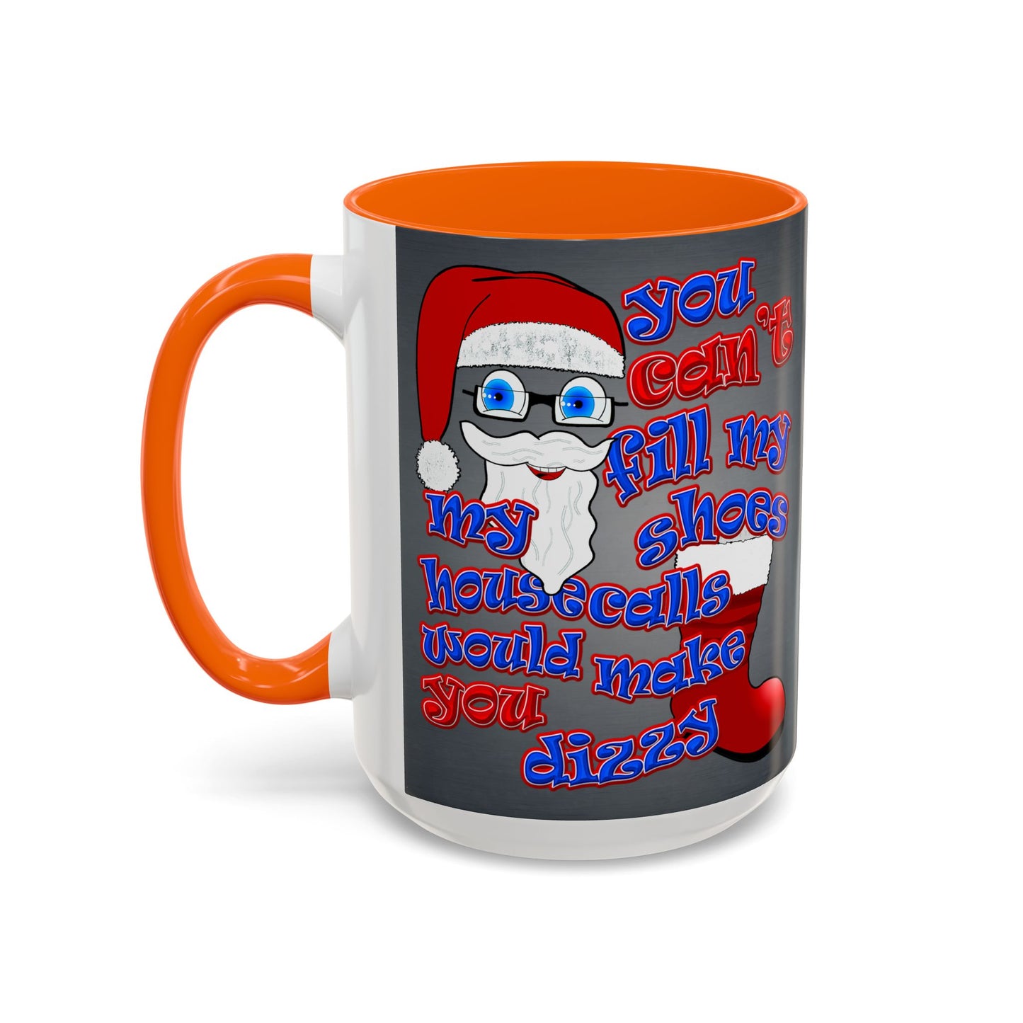 santa's shoes - Accent Mug (grey-light grey)