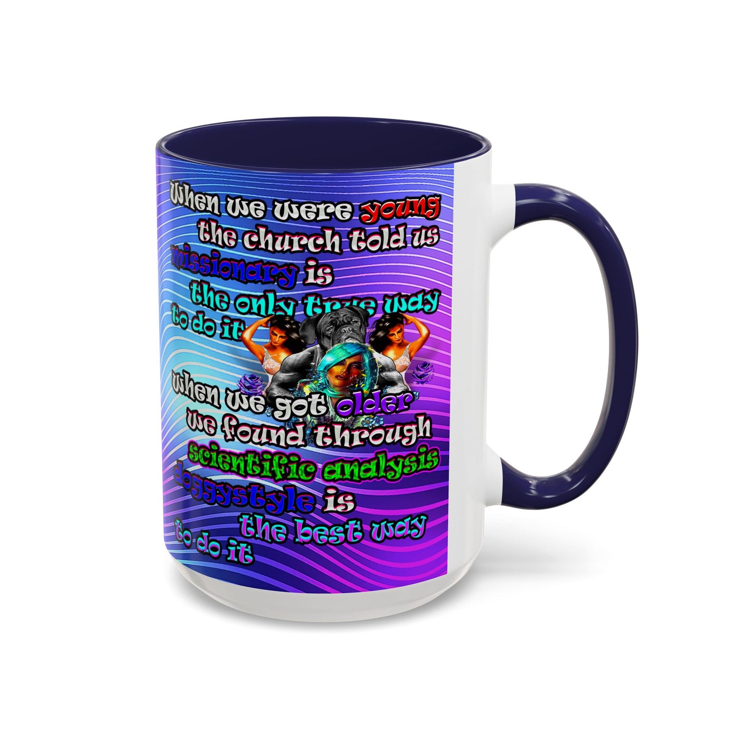 doggystyle - Accent Mug (purple wave)