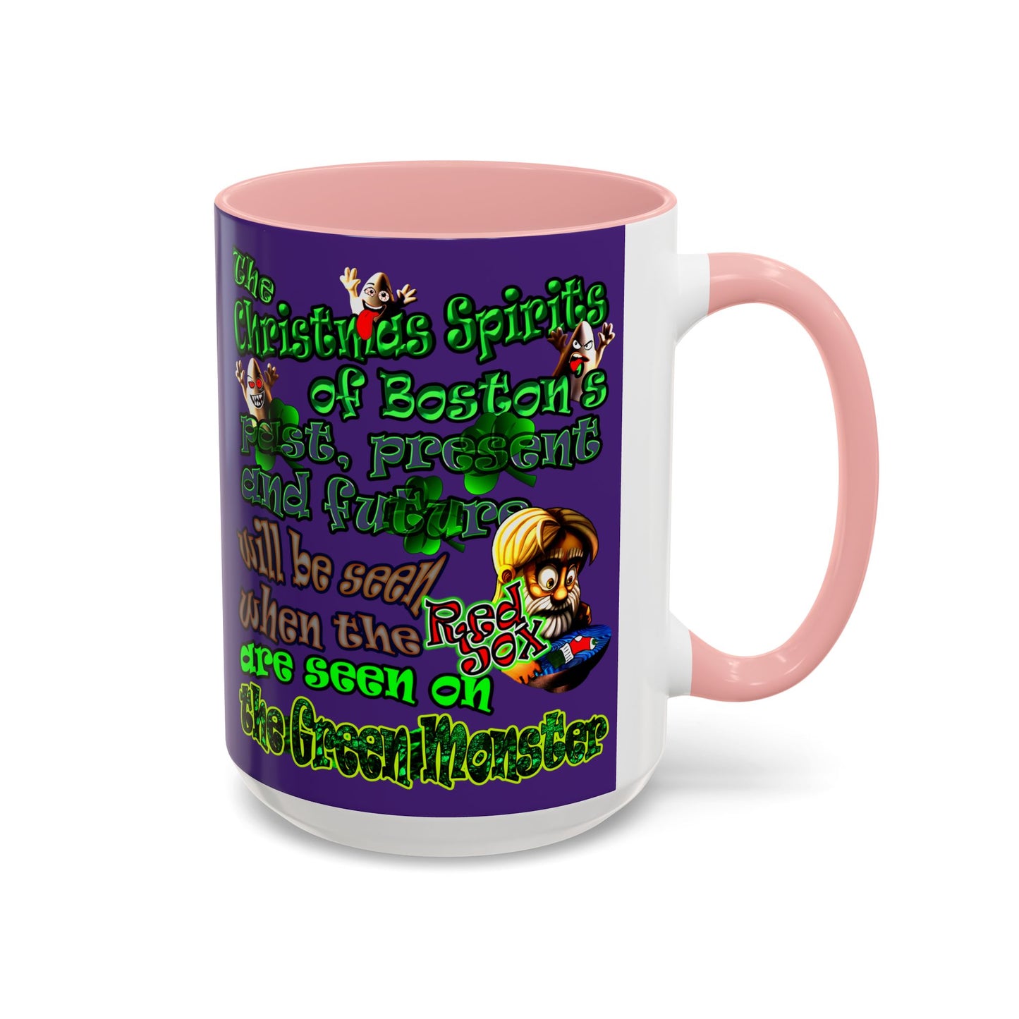christmas spirits of boston - Accent Mug (purple)
