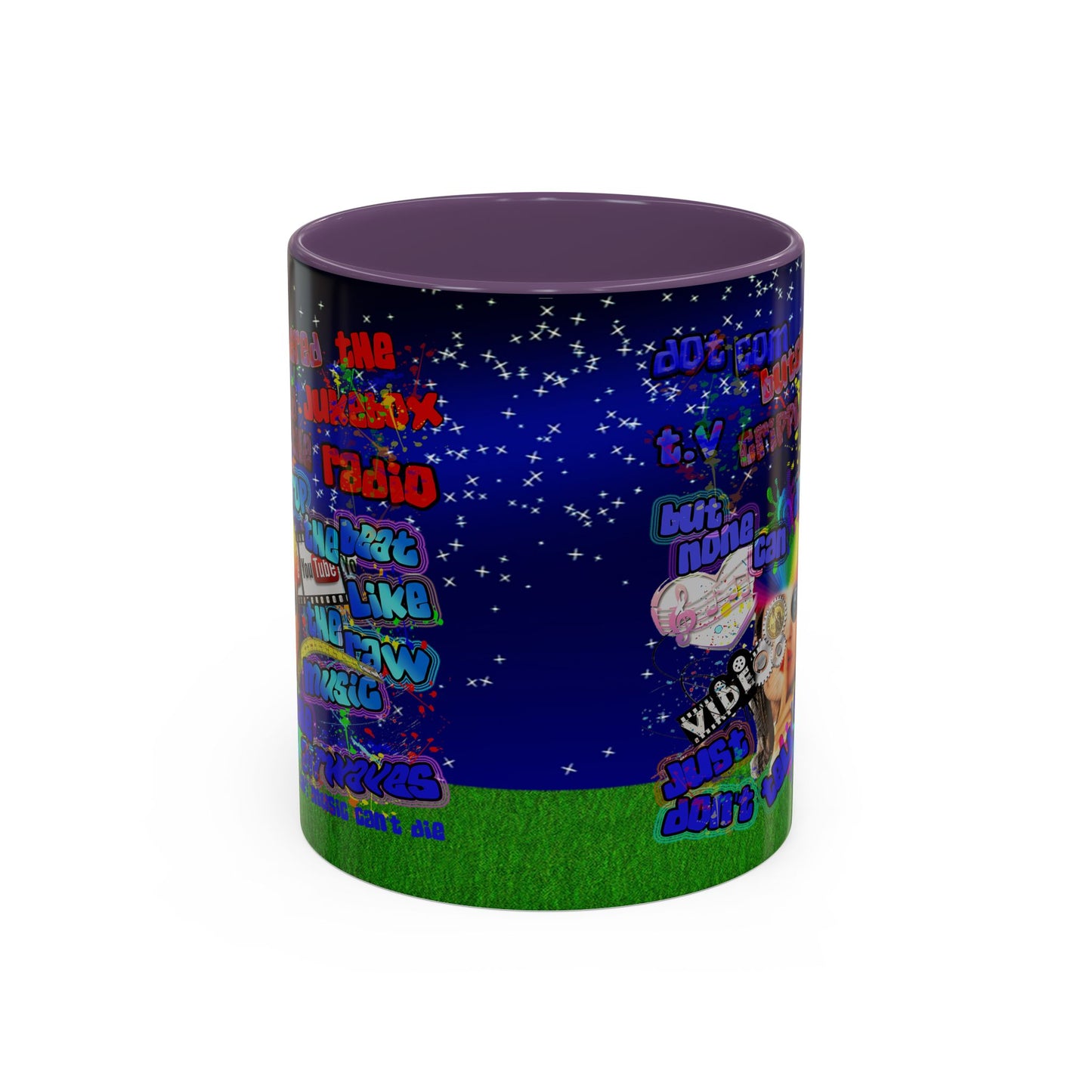 drop the beat - Accent Mug ('snoops' background)