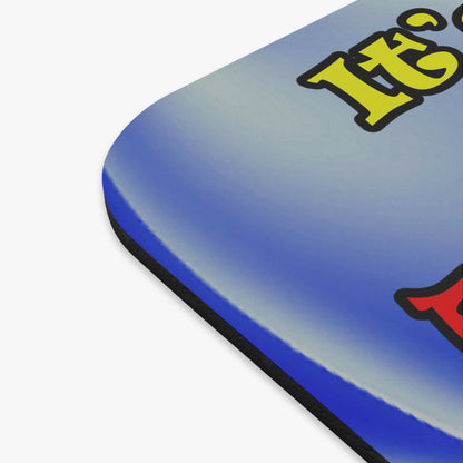 popping like popcorn - Mouse Pad (Rectangle) (blue-white wave)
