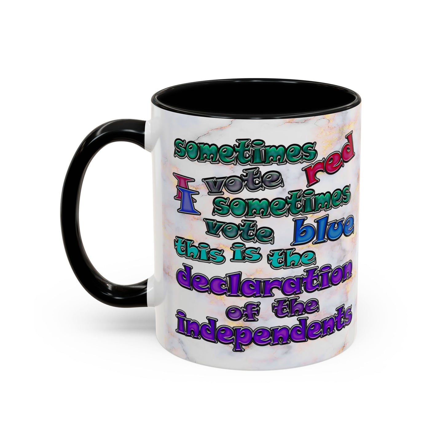 declaration of the independents - Accent Mug (white marble)