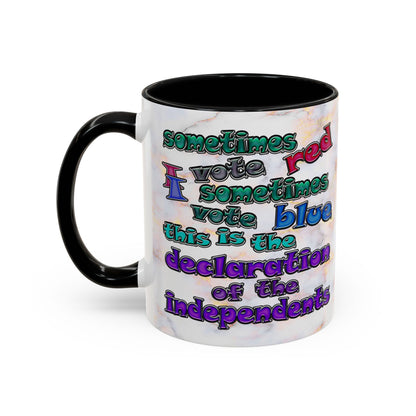 declaration of the independents - Accent Mug (white marble)