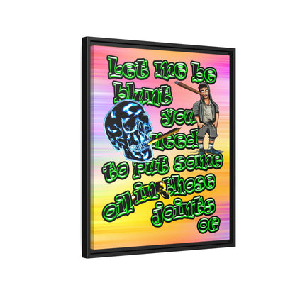 og - framed canvas art (color blur)