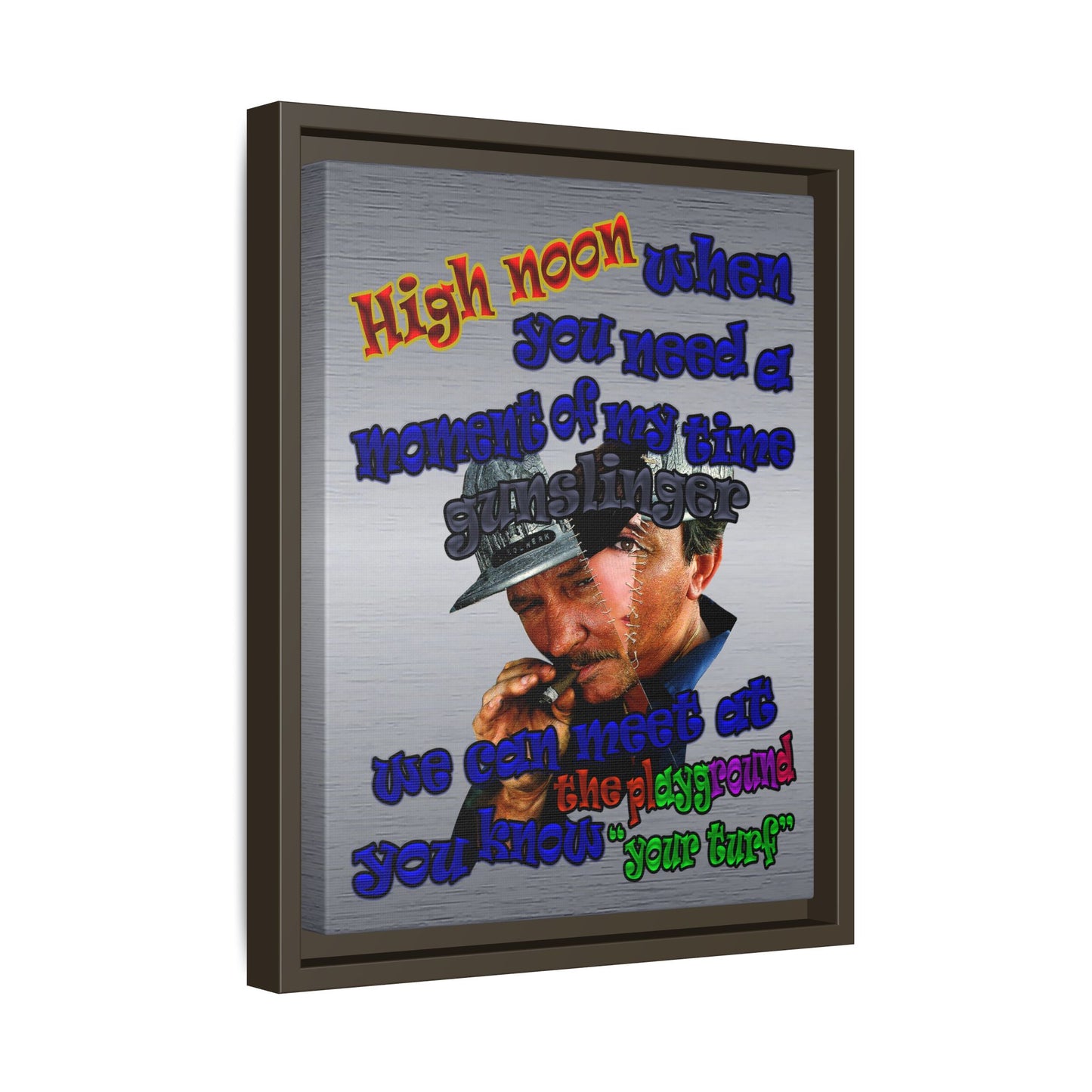 high noon - framed canvas art (brushed nickel)