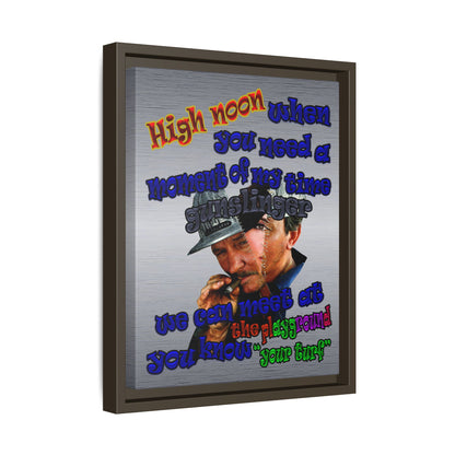 high noon - framed canvas art (brushed nickel)