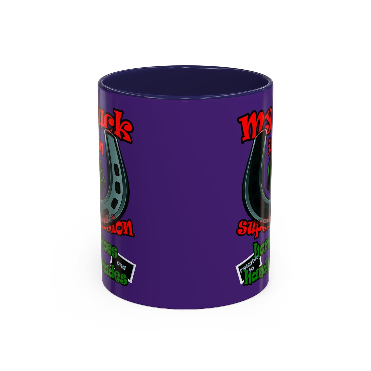 my luck - Accent Mug (purple)