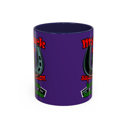 my luck - Accent Mug (purple)
