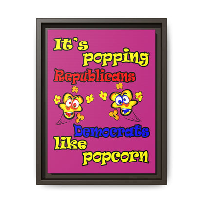popping like popcorn - framed canvas art (pink)