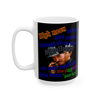 high noon - White Mug (black)