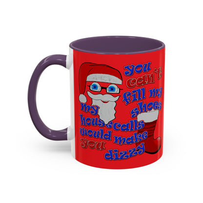 santa's shoes - Accent Mug (red)