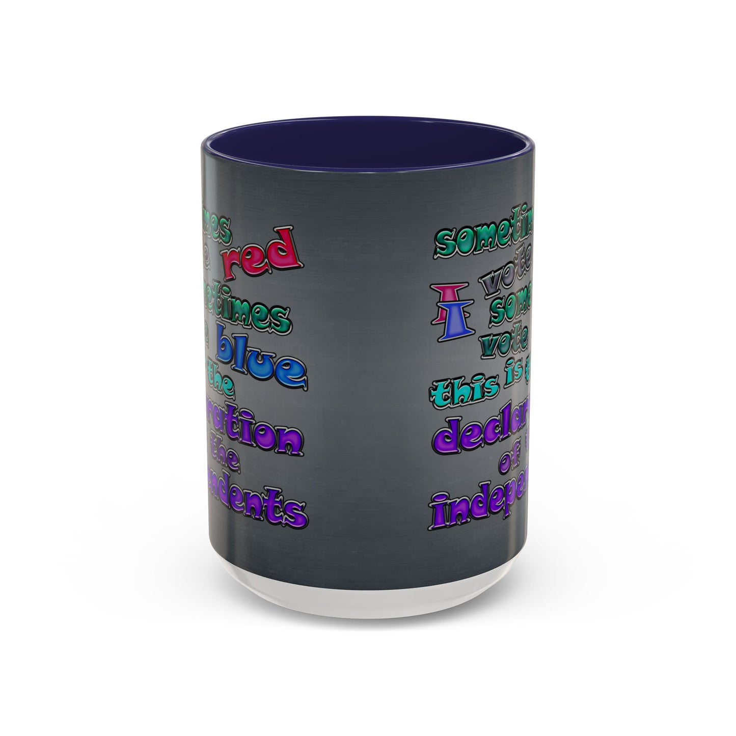 declaration of the independents - Accent Mug (grey-light grey)