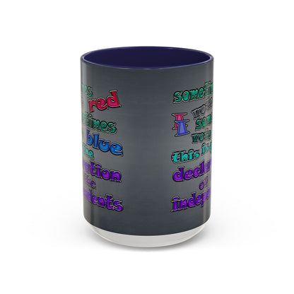 declaration of the independents - Accent Mug (grey-light grey)