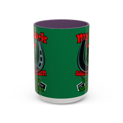 my luck - Accent Mug (dark green)