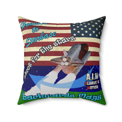 shoot for the stars - Spun Polyester Square Pillow - ('snoops' background)