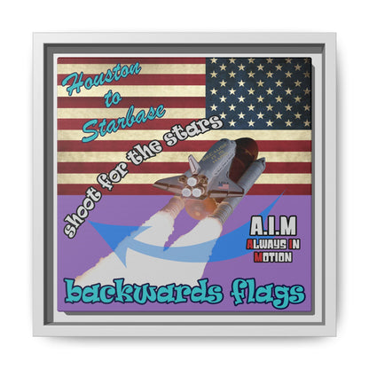 shoot for the stars - framed canvas art (light purple)