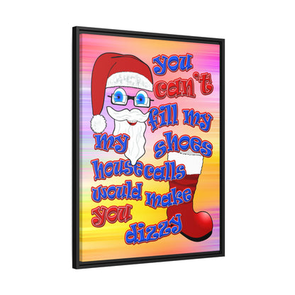 santa's shoes - framed canvas art (color blur)