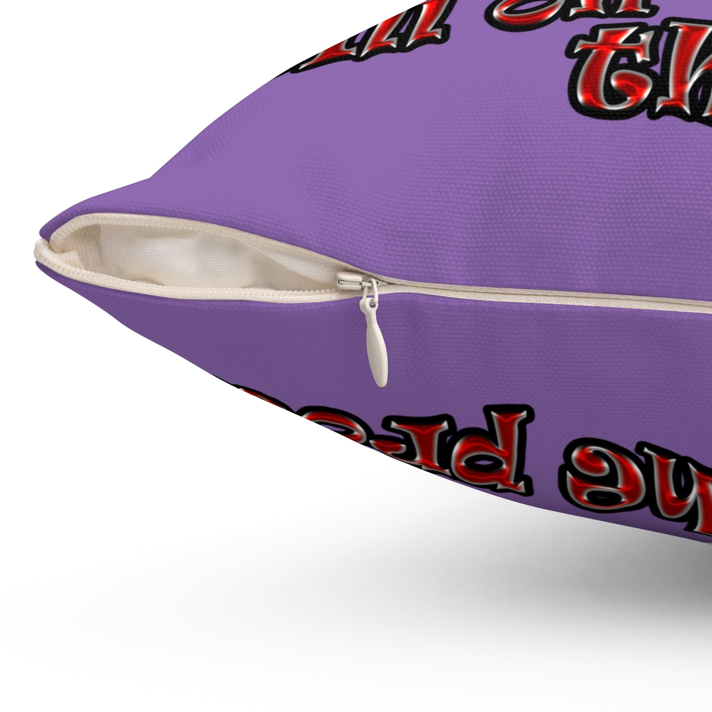 schrodinger's cat - Spun Polyester Square Pillow - (light purple)