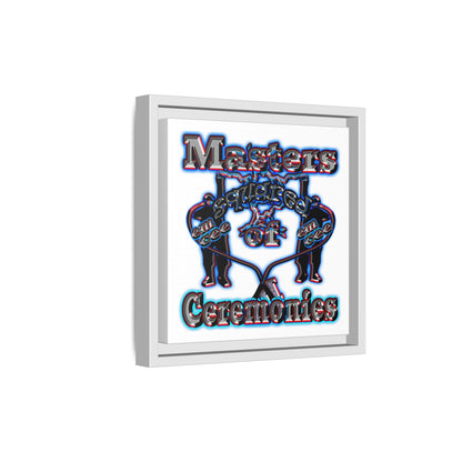 em cee squared - framed canvas art (white)