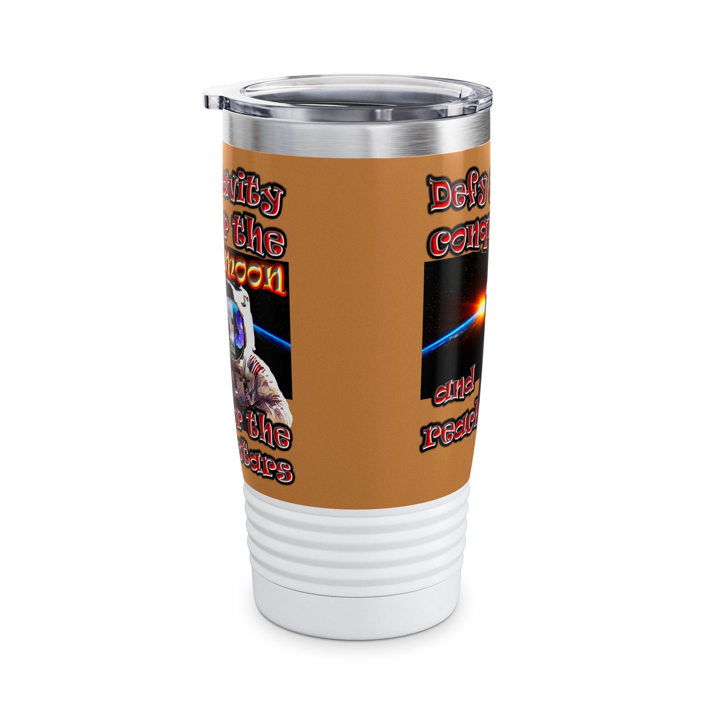 defy conquer reach - Ringneck Tumbler, 20oz (light brown)