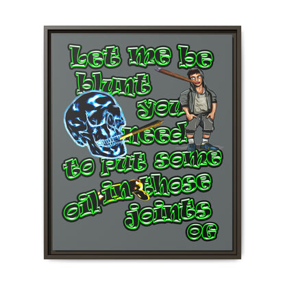 og - framed canvas art (dark grey)