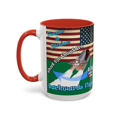 shoot for the stars - Accent Mug (dark green)