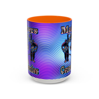 em cee squared - Accent Mug (purple wave)