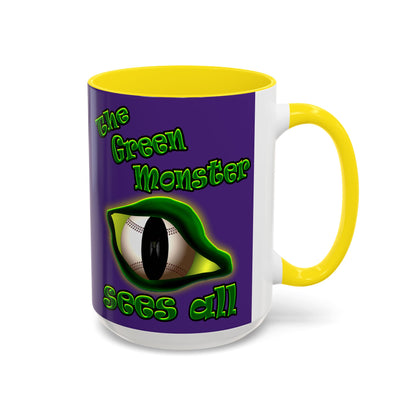 green monster - Accent Mug (purple)