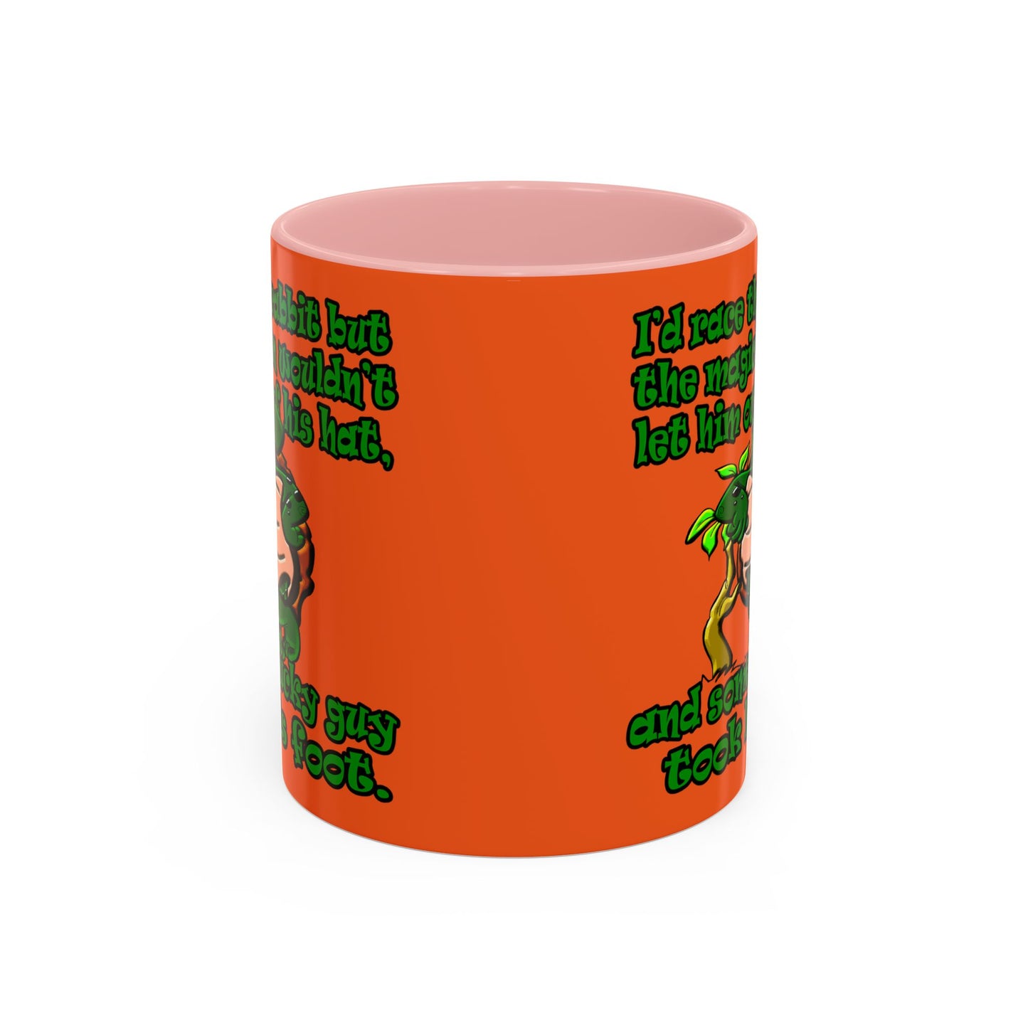 turtle race - Accent Mug (orange)