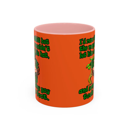 turtle race - Accent Mug (orange)