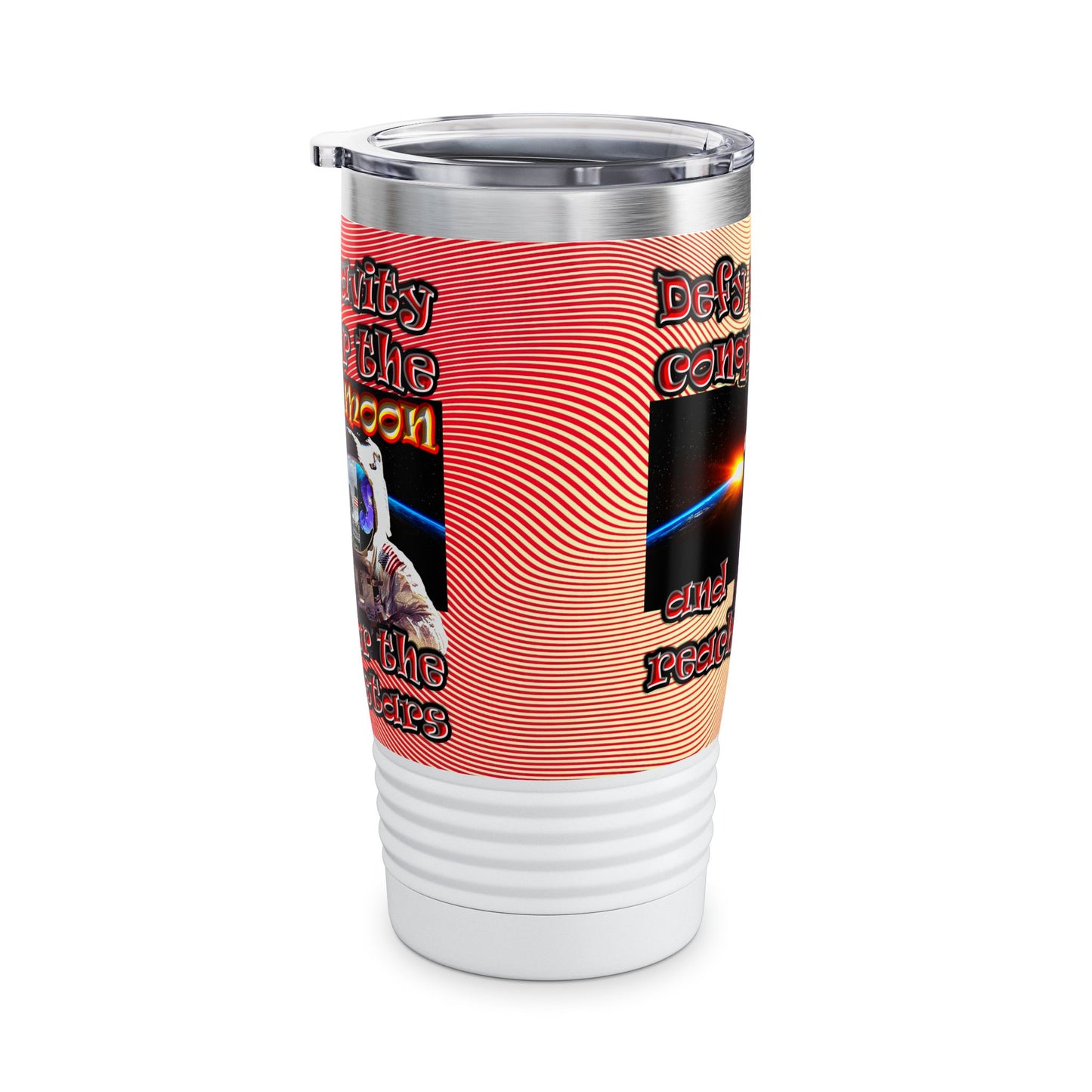 defy conquer reach - Ringneck Tumbler, 20oz (yellow-orange wave)