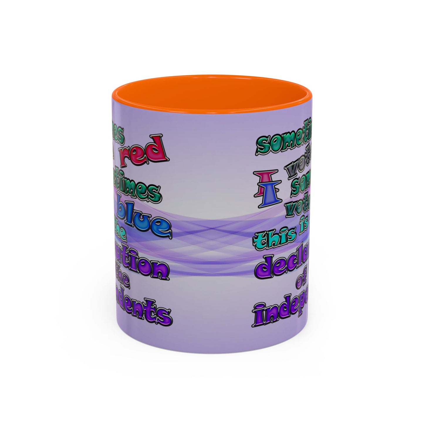 declaration of the independents - Accent Mug (light blue-pink wave)