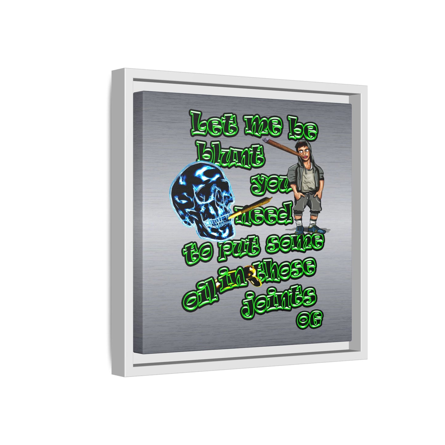 og - framed canvas art (brushed nickel)
