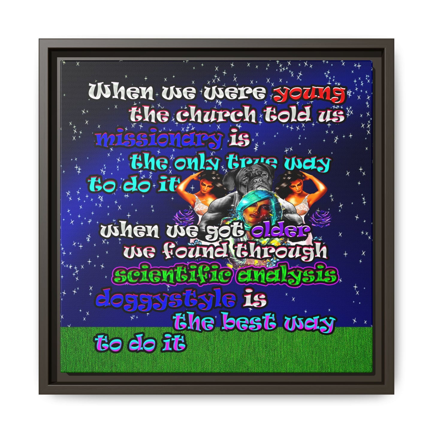 doggystyle - framed canvas art ('snoops' background)