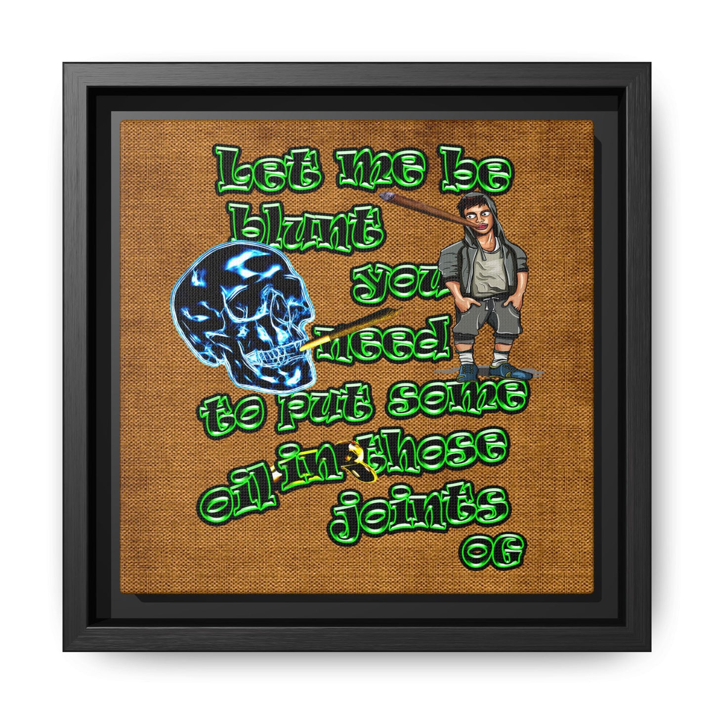 og - framed canvas art (brown papyrus)